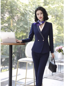 女式短款兩?？畚餮b藏藍(lán)色