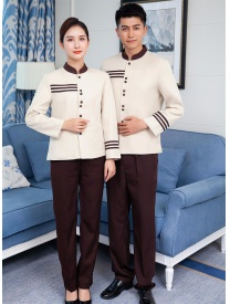 保潔服三杠 米黃